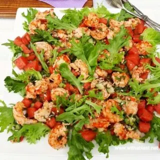 Shrimp Salad with Spicy Watermelon Salsa