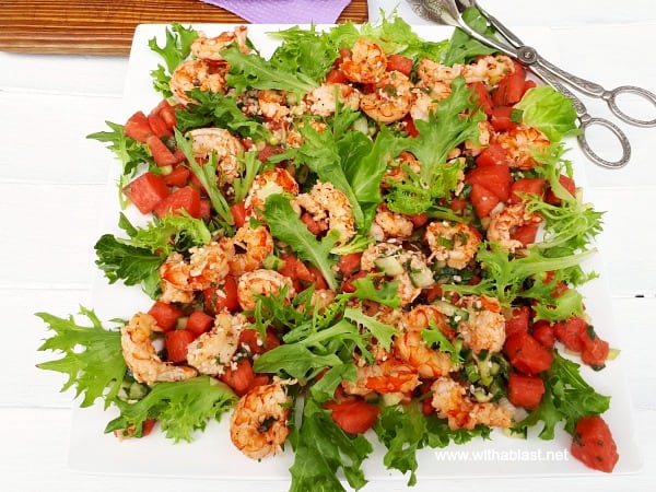 Shrimp Salad with Spicy Watermelon Salsa