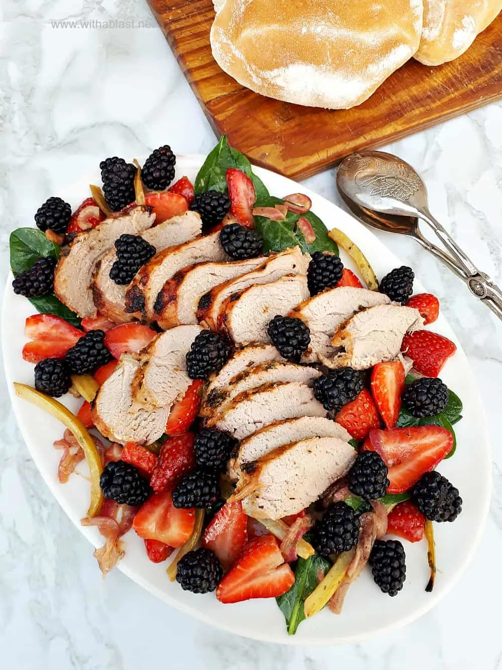 Balsamic Roasted Pork And Berry Salad