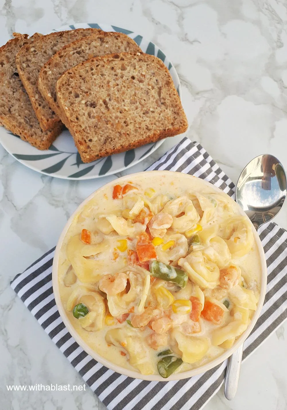 Creamy Shrimp Tortellini Soup