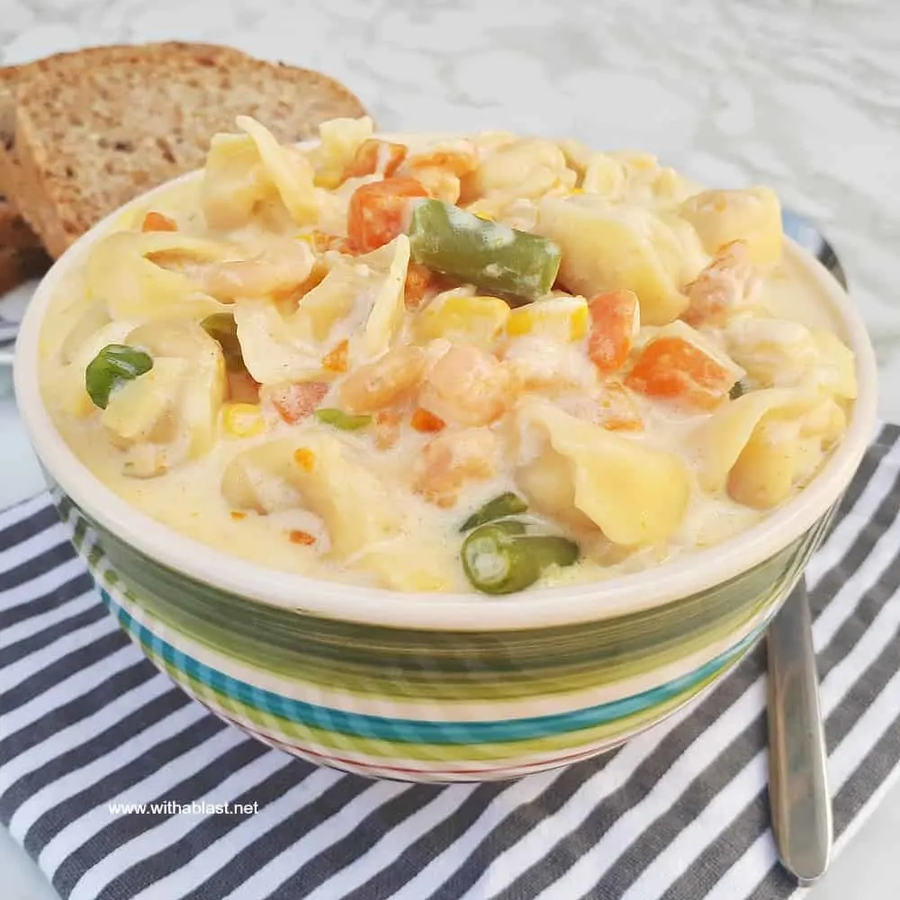 Creamy Shrimp Tortellini Soup