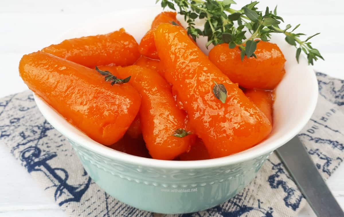 Orange Juice Glazed Carrots With A Blast