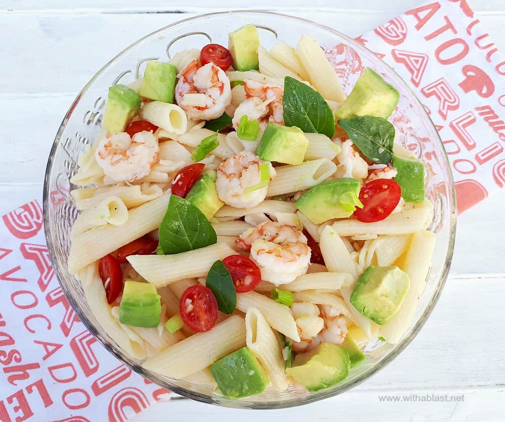 Shrimp Avocado Pasta Salad