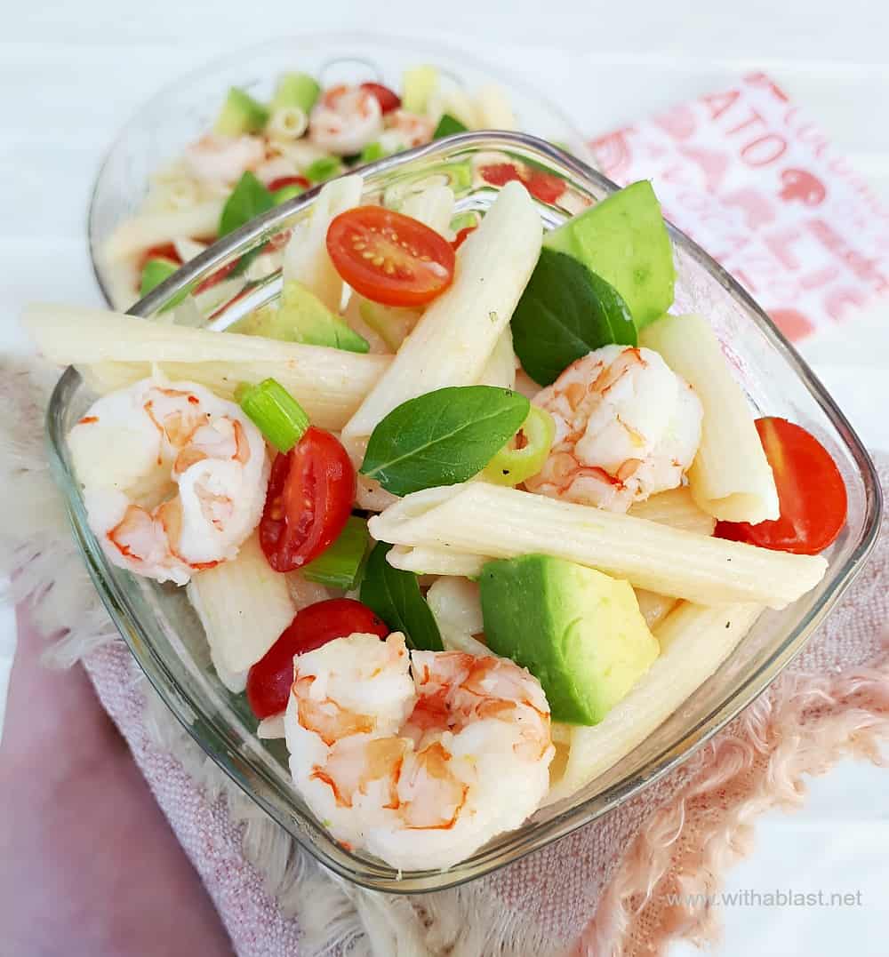 Shrimp Avocado Pasta Salad