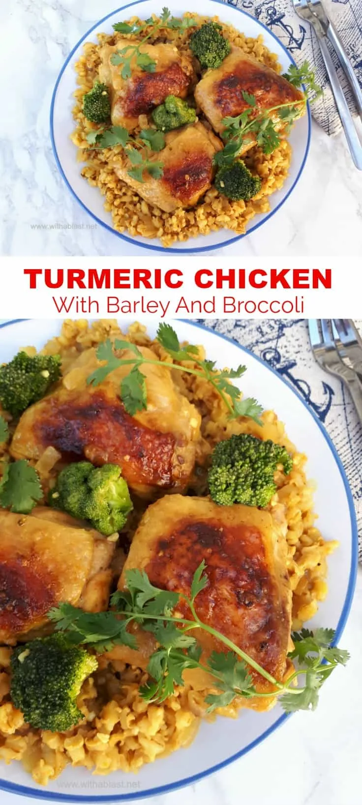 Turmeric Chicken With Barley And Broccoli