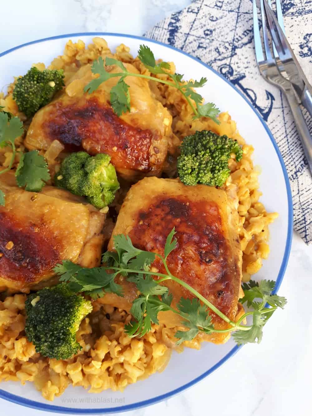 Turmeric Chicken With Barley And Broccoli