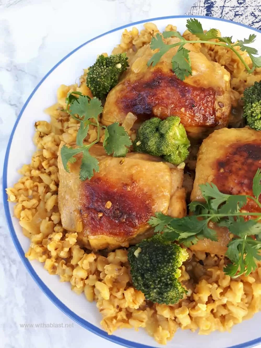 Turmeric Chicken With Barley And Broccoli