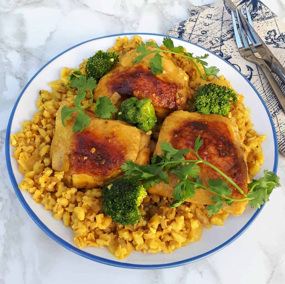 Turmeric Chicken With Barley And Broccoli