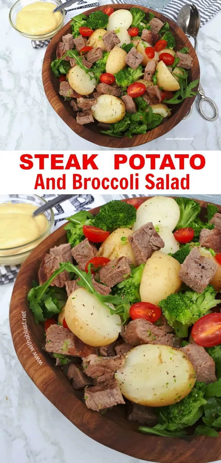 Steak Potato and Broccoli Salad