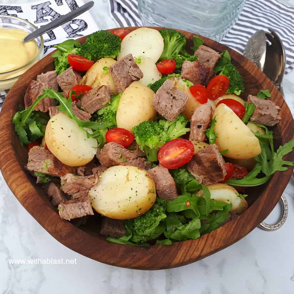 Steak Potato and Broccoli Salad