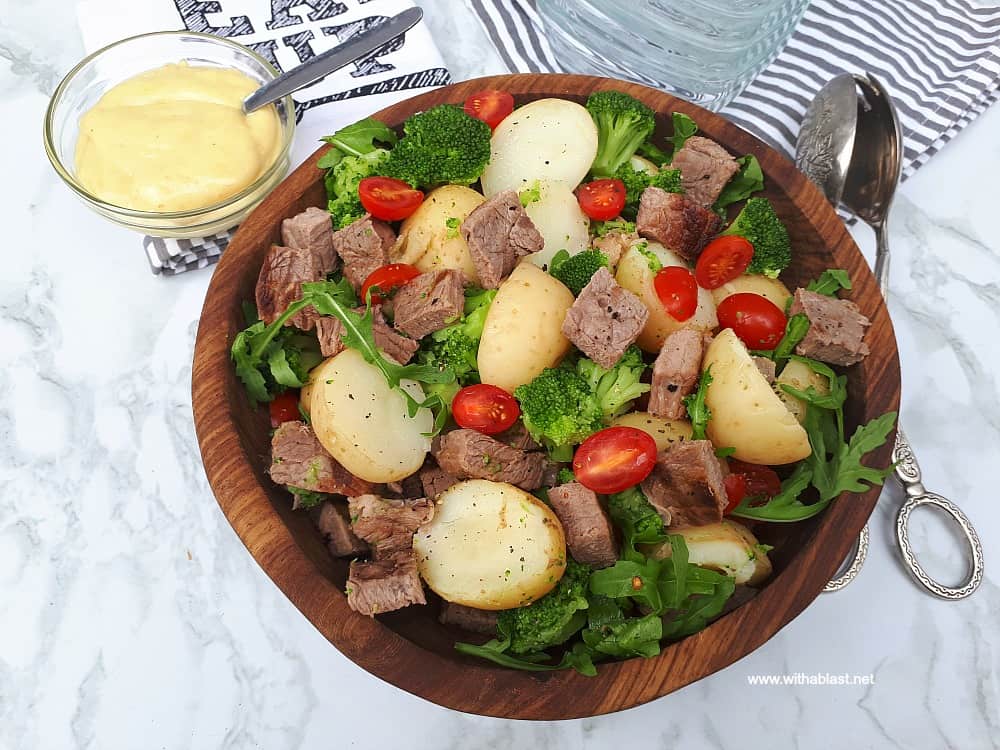 Steak Potato and Broccoli Salad