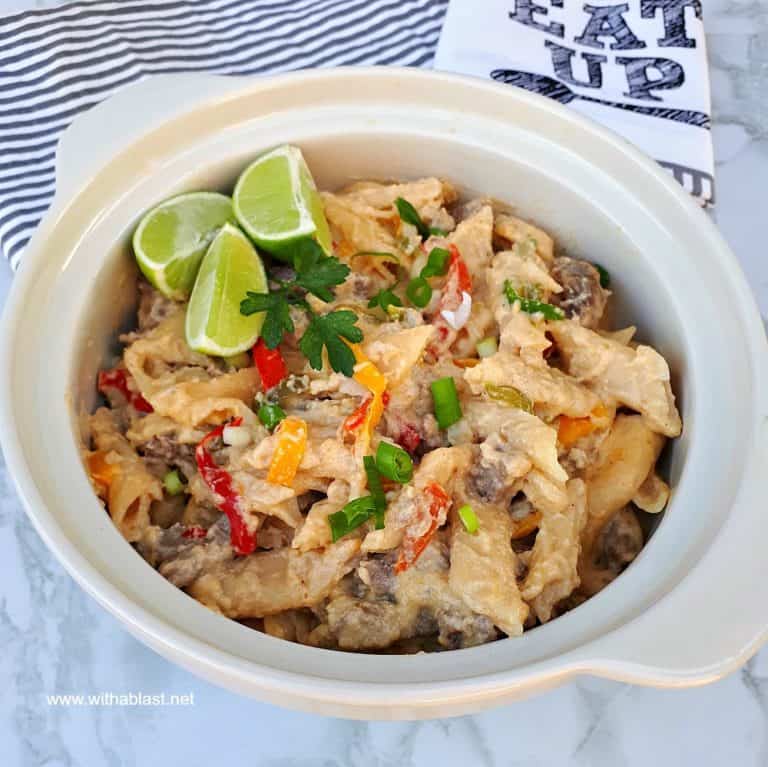 One Pot Spicy Steak Fajita Pasta
