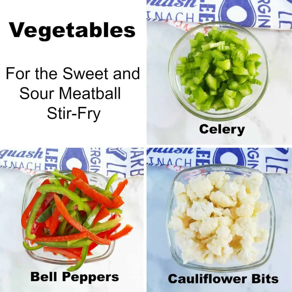 Sweet and Sour Meatball Stir-Fry (Saucy!) - Ingredients