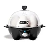 Dash Rapid Egg Cooker: 6 Egg Capacity Electric Egg Cooker for Hard Boiled Eggs, Poached Eggs, Scrambled Eggs, or Omelets with Auto Shut Off Feature - Black