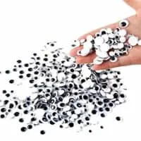 DECORA 500 Pieces 6mm -12mm Black Wiggle Googly Eyes with Self-adhesive