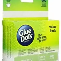Glue Dots Mini Dots Adhesive Value Pack Sheets, 3/16 Inch, Clear, Pack of 600