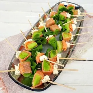 Smoked Salmon Wrapped Skewers