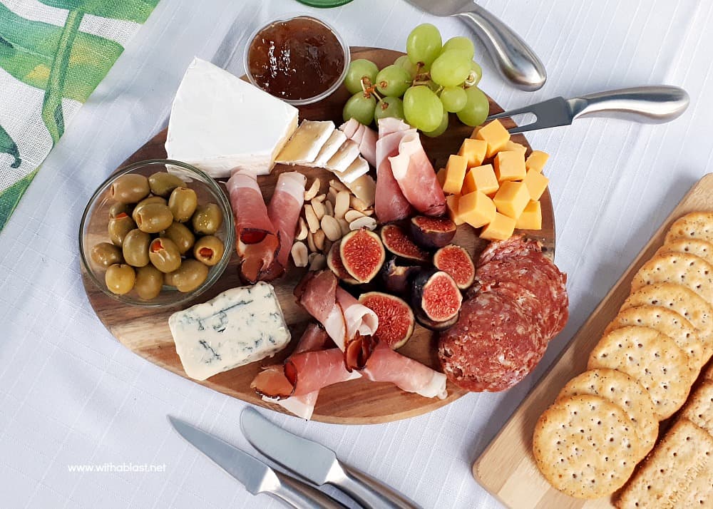 How to make an Easy Charcuterie Board (Cheese Board) within minutes, which you can customize with ingredients you prefer or suits the occasion