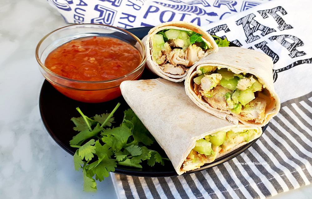 Chicken Avocado And Cucumber Wraps