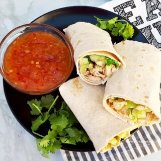 Chicken Avocado And Cucumber Wraps