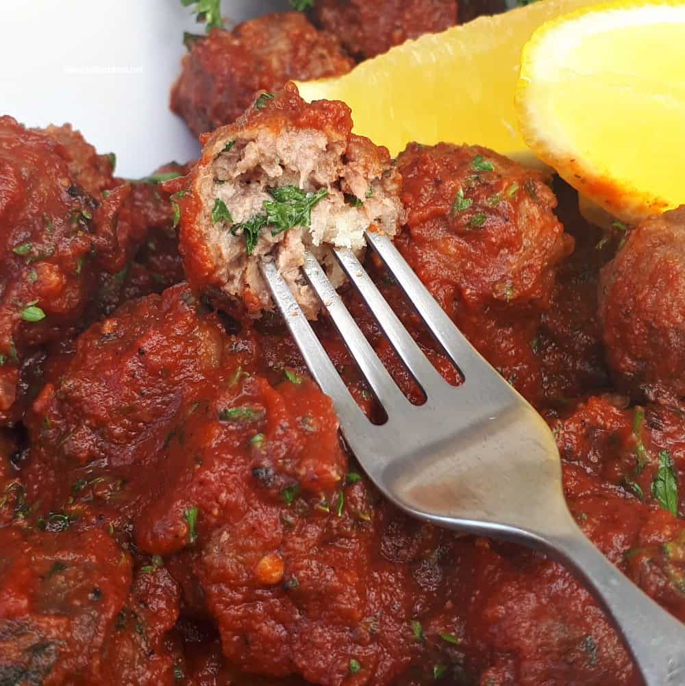 These Turkish Meatballs are made with ground beef and lamb (or choose only one), hugged in an easy to make tomato based sauce