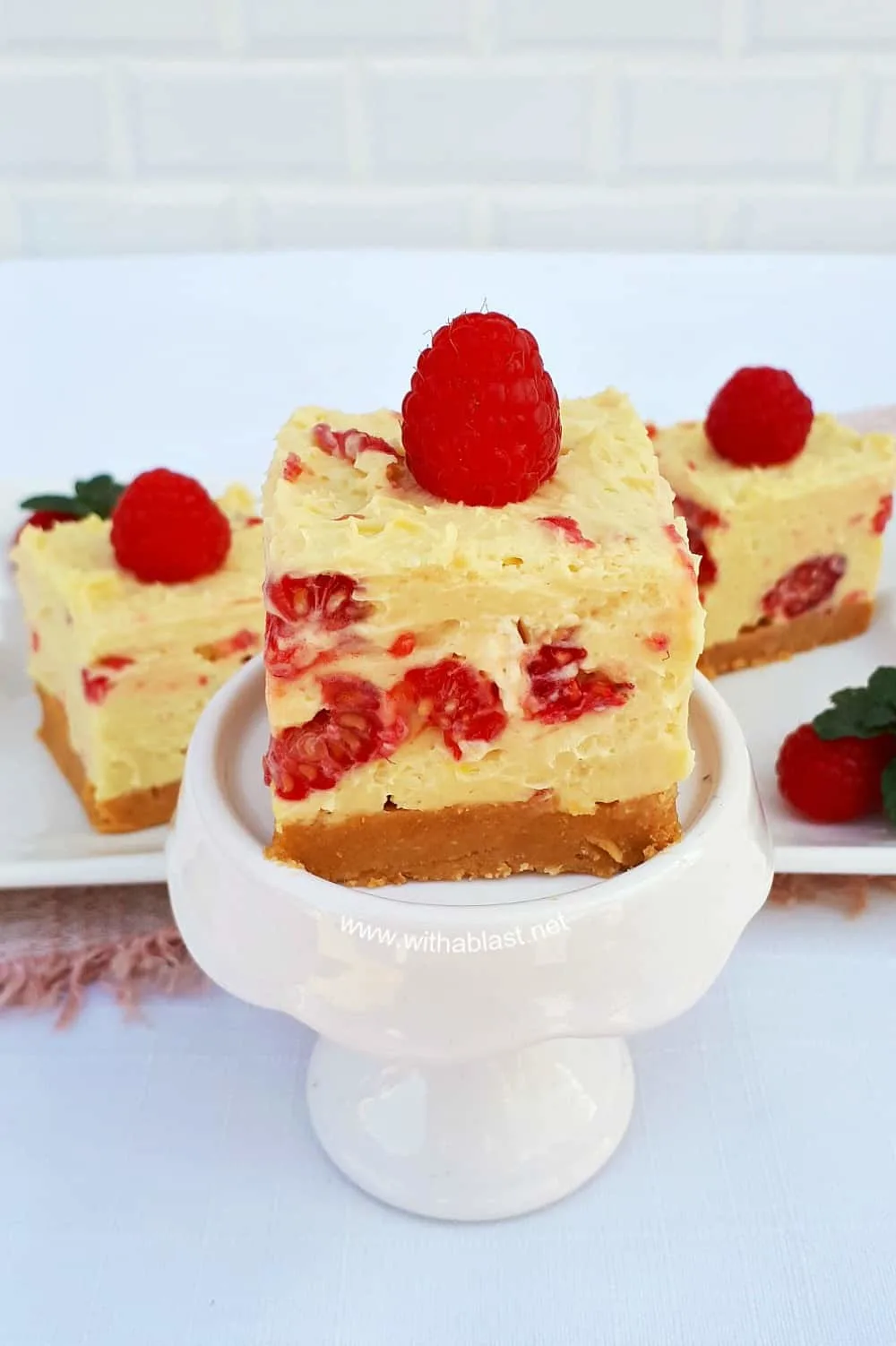 White Chocolate Raspberry Cheesecake (No-Bake) | With A Blast