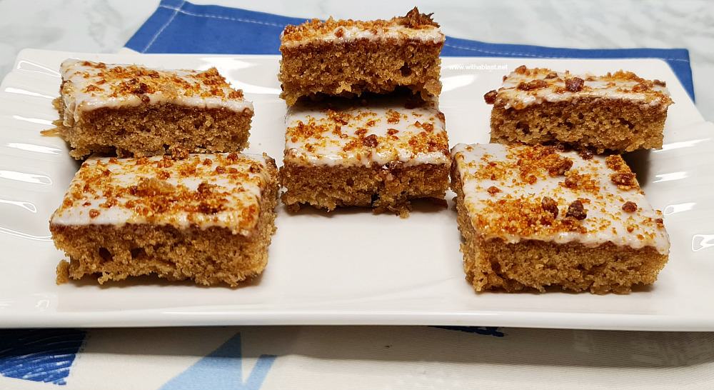 Toffee Apple Cake Bars