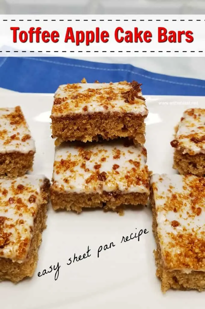 Toffee Apple Cake Bars