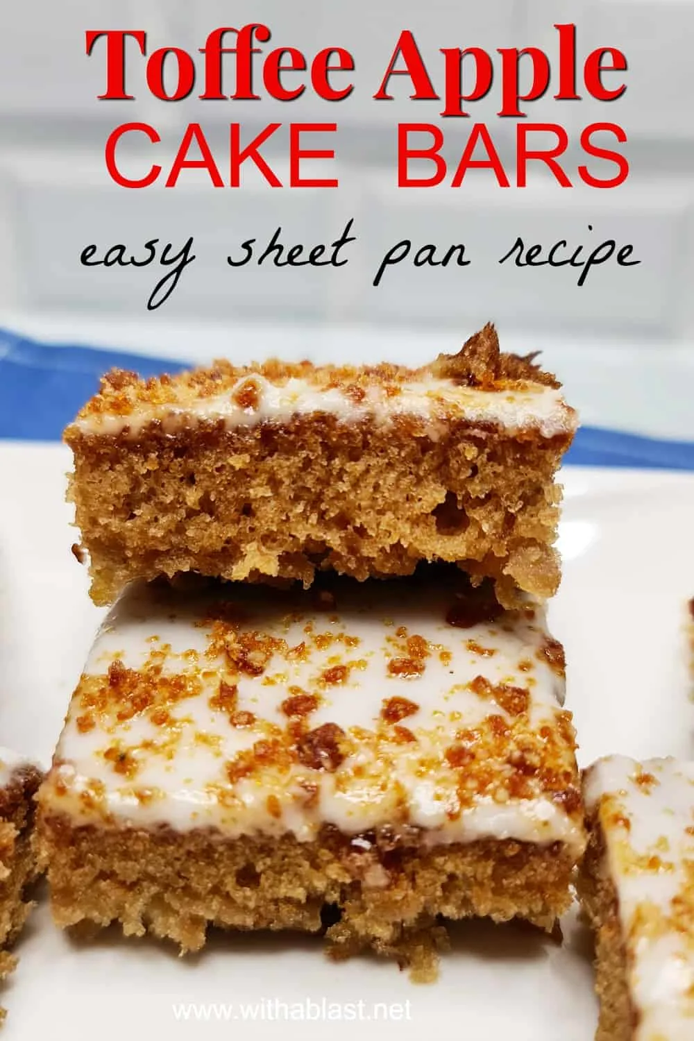 Toffee Apple Cake Bars