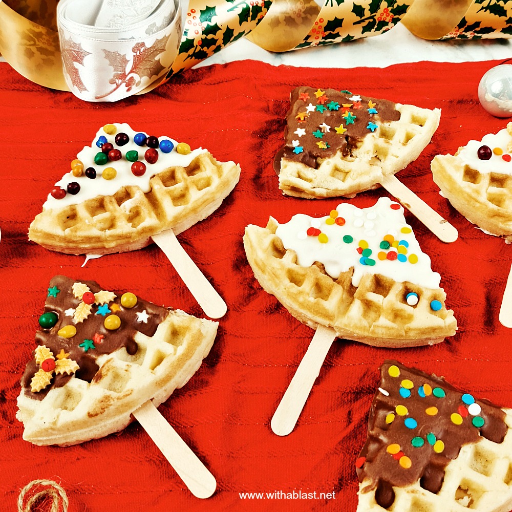Christmas Tree Waffles With A Blast