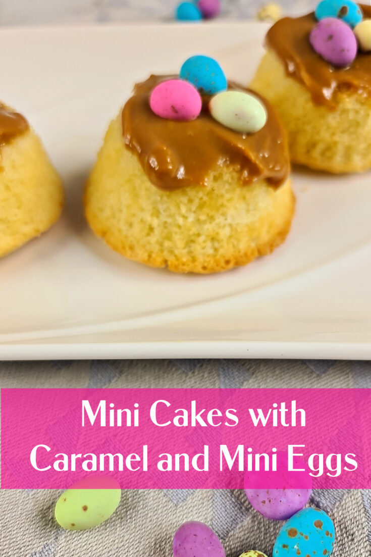 Mini Cakes with Caramel and Mini Eggs