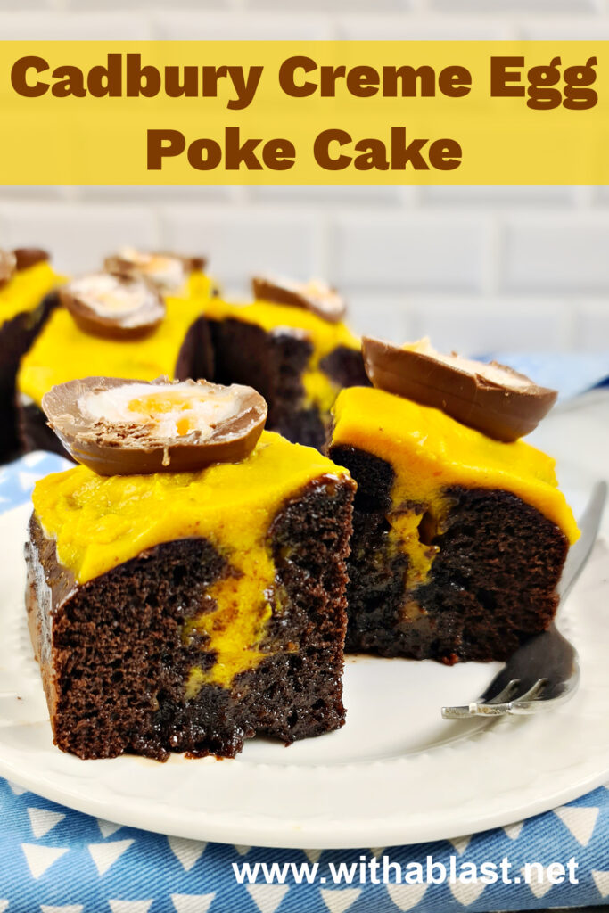 Cadbury Creme Egg Poke Cake