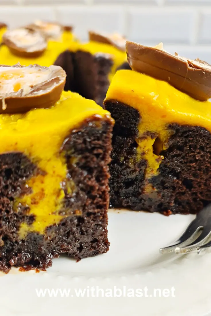 Cadbury Creme Egg Poke Cake