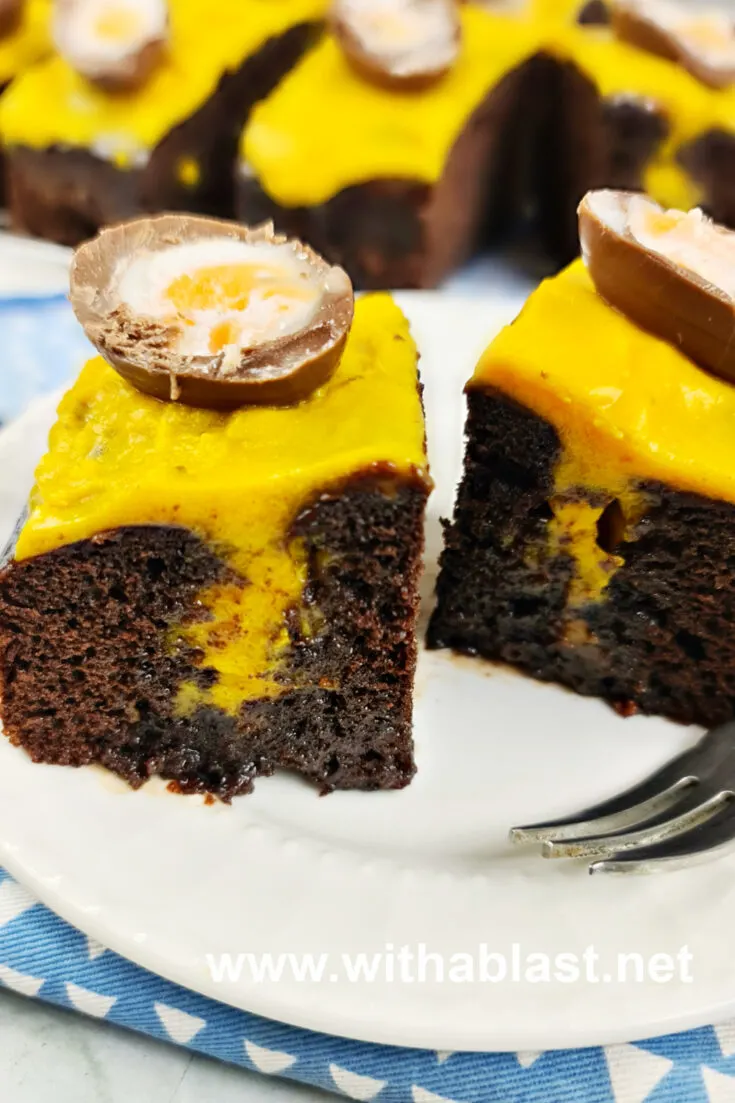 Cadbury Creme Egg Poke Cake