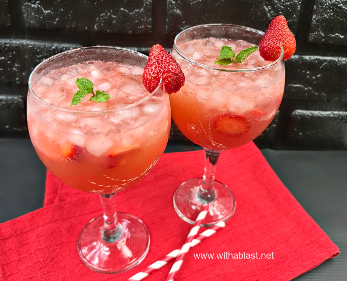 Strawberry Gin and Tonic With A Blast