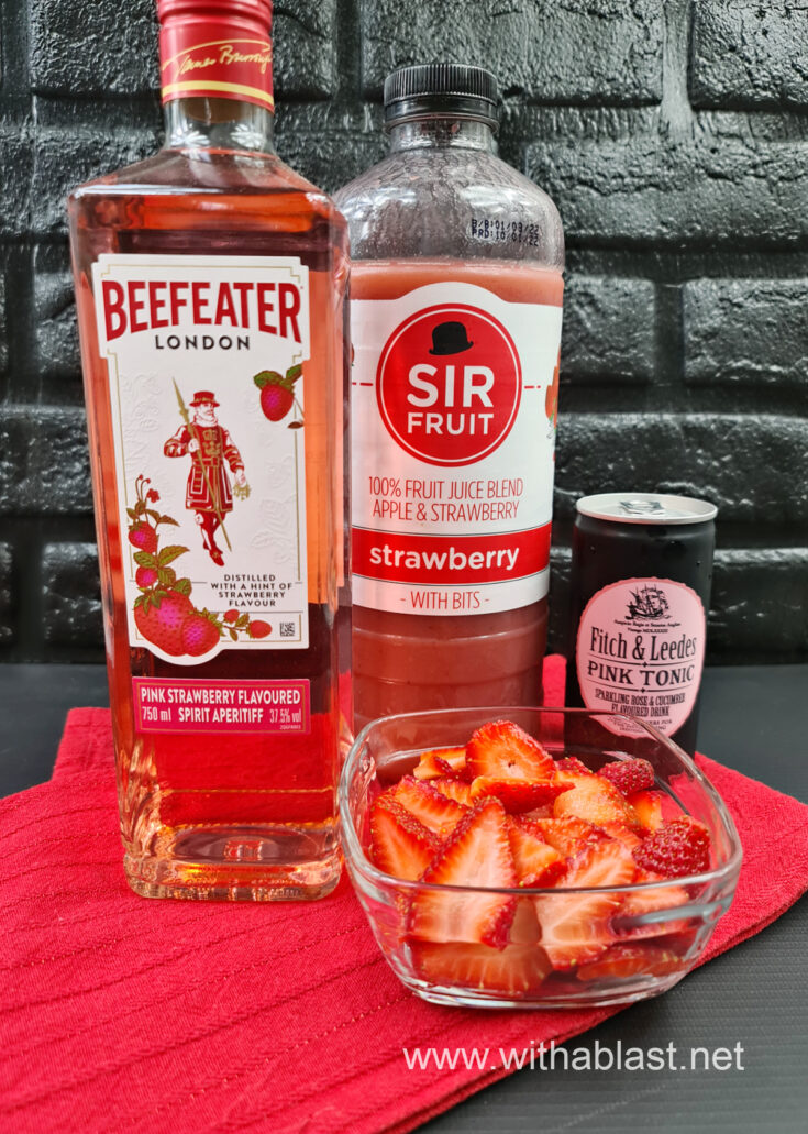 Ingredients for Strawberry Gin And Tonic