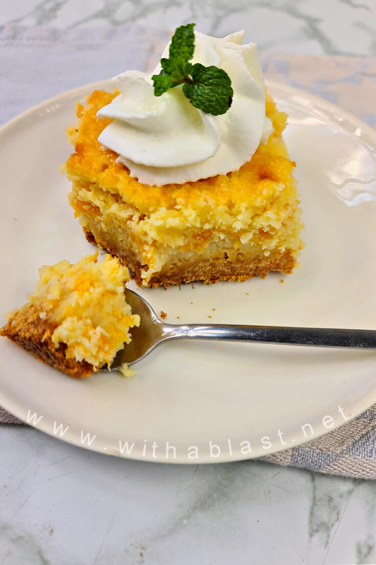 Gooey Coconut Peach Butter Cake