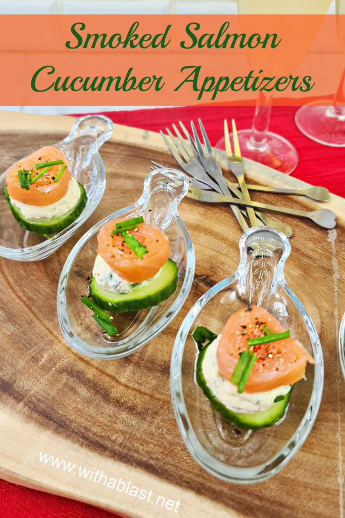 Smoked Salmon Cucumber Appetizers | With A Blast