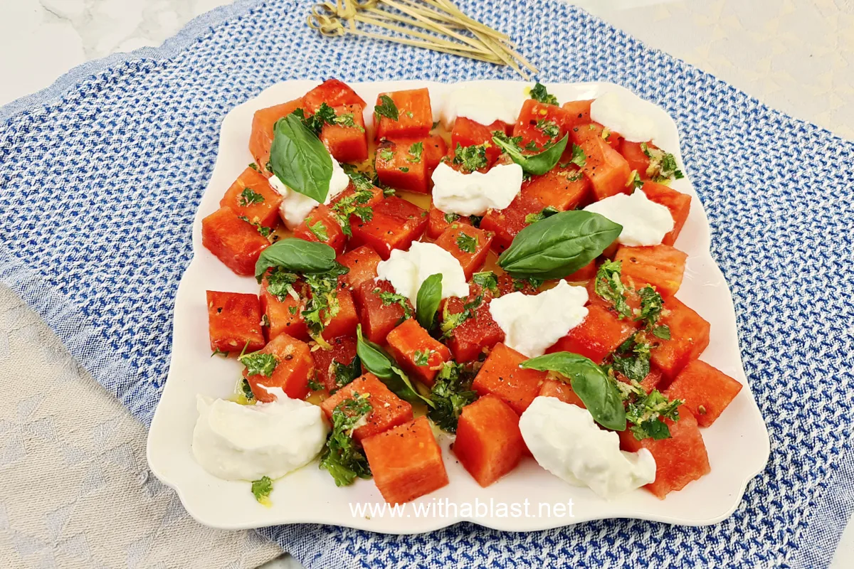 Watermelon Salad with Whipped Feta