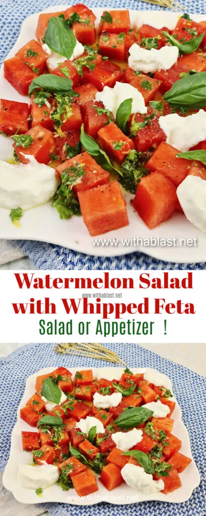 Watermelon Salad with Whipped Feta